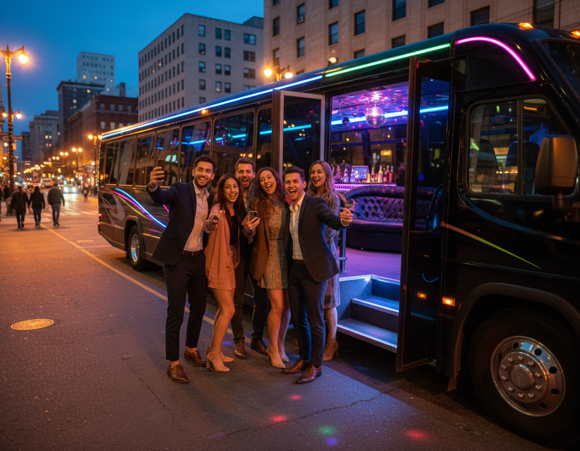 Highlands Ranch party bus and bus charter
