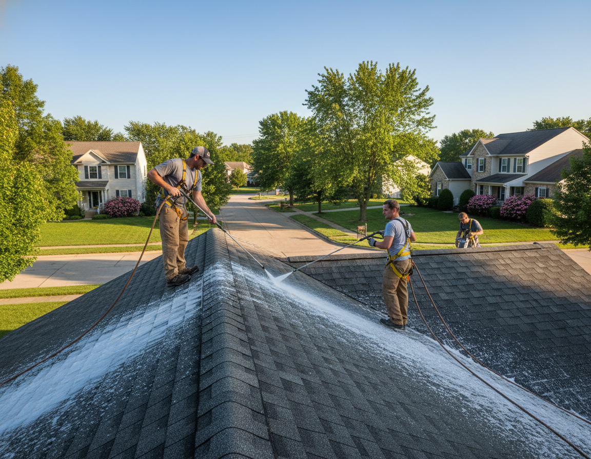 Roof Cleaning In Lewis Center